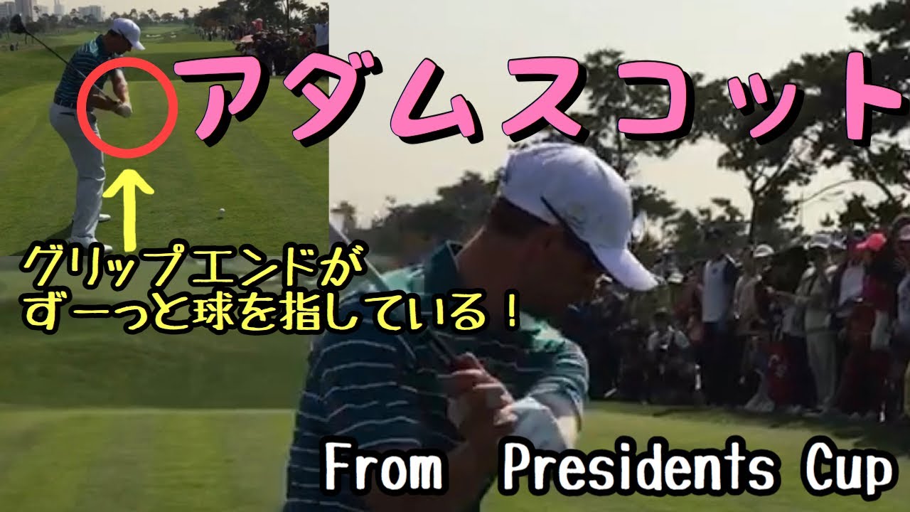 【アダムスコット】【プレジデンツカップ】飛んで曲がらないストレートボールを操るイケメンスイング！