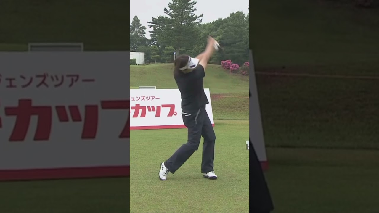 いまだに飛ばし屋健在‼️49歳 福嶋晃子プロの豪快ドライバーショット✨ #golf #ドライバー #ゴルフスイング #福嶋晃子