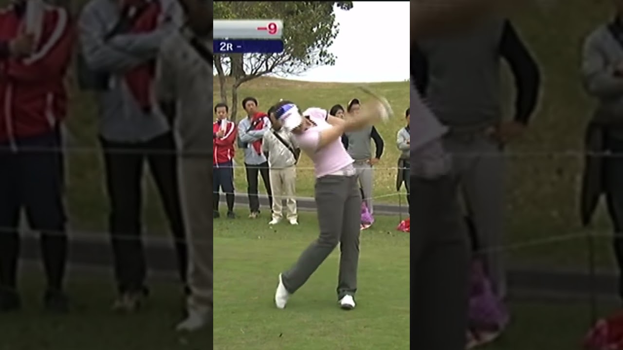 森田理香子プロのドライバーショット✨力感・リズムが素晴らしいスイング✨ #golf #ゴルフスイング #森田理香子#ドライバー