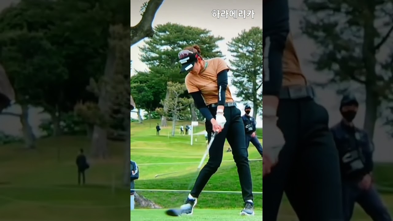 Erika Hara. 原英莉花 , 하라 에리카 드라이버 장타치는 슬로우 모션 #golf #ゴルフ #골프 #shorts