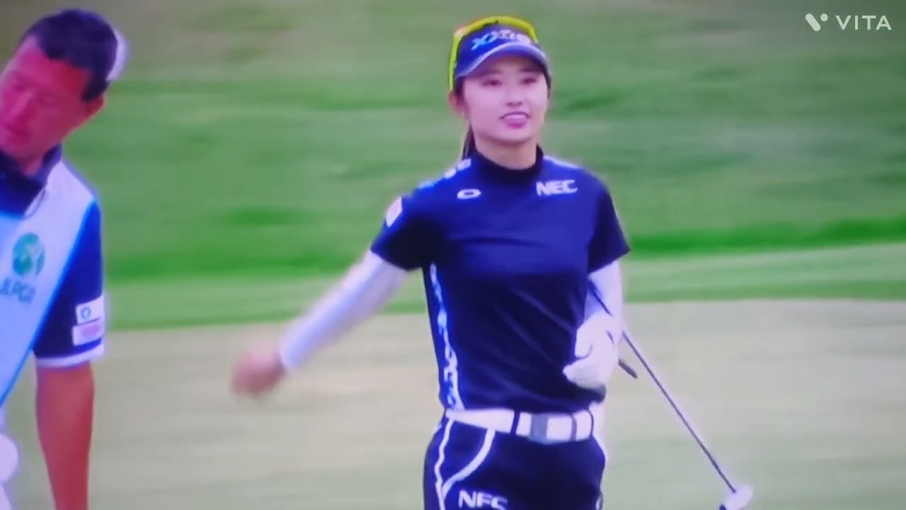 安田 祐香プロ💕今日はパターが駄目だったねぇ‼️これから暑くなので去年、熱中症で途中棄権したから気を付けて❤️