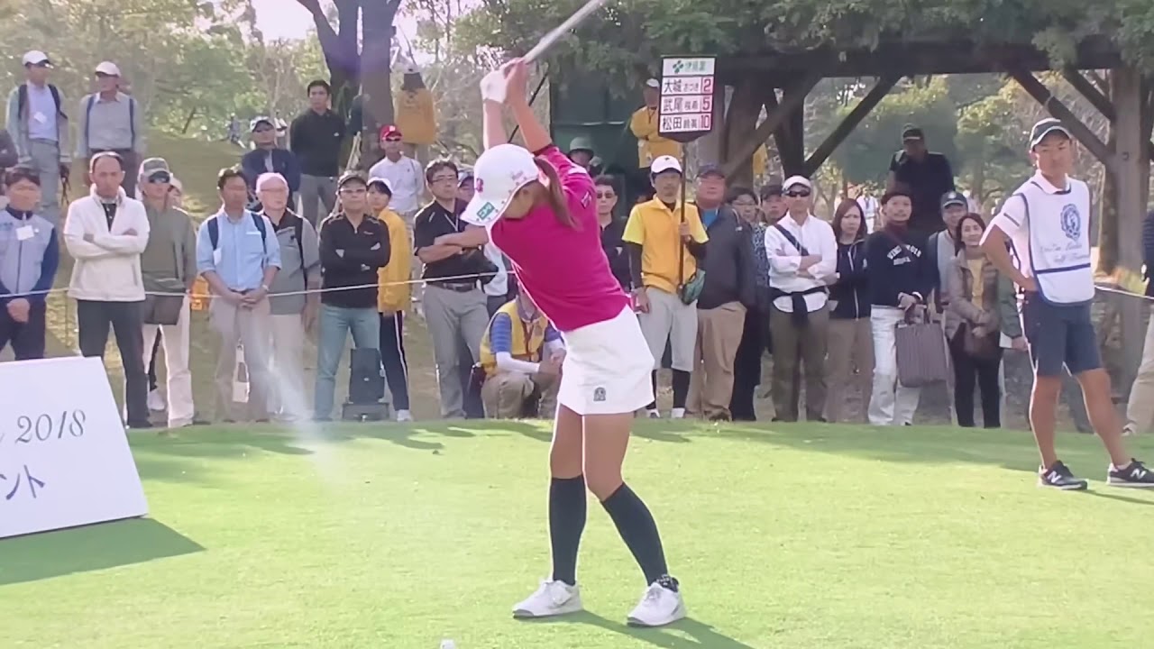 【ゴルフ】 松田鈴英 スローモーションスイング 伊藤園レディスゴルフ2018 第2日