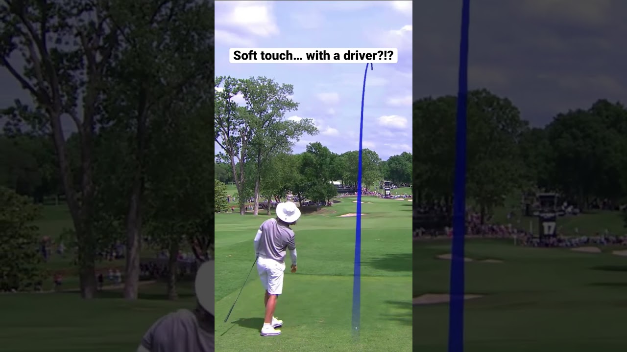 Landing it softly on the green from over 300 yards out 🤩 #livgolf #golf #sports #driver #shorts