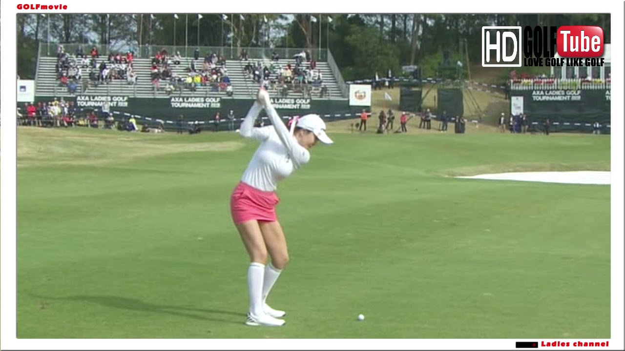 【ゴルフ SWING】アン シネ プロ　Shin Ae Ahn　宮崎UMKCC1日目18番ホール サードショット　2019年3月29日