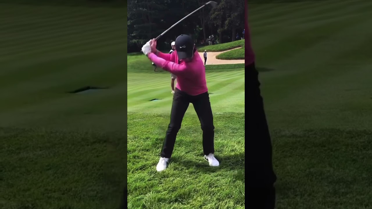 Rory McIlroy Iron Swing Out Of Thick Rough