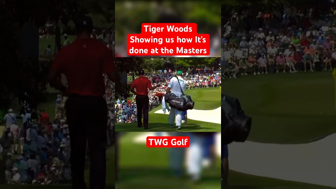 Tiger Woods being an artist at the Masters