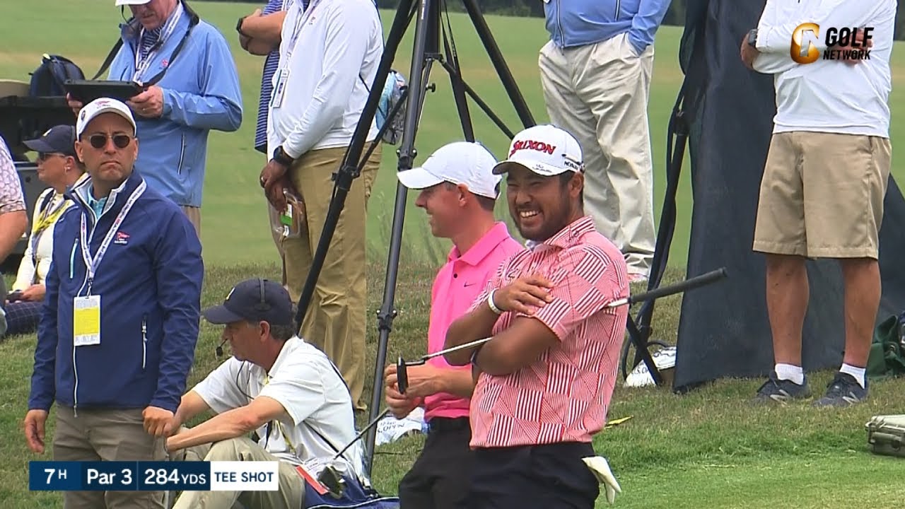 【全米OP23】松山英樹、9番パー3は約1mにつけバーディ締めの「69」　ローリー・マキロイと談笑するシーンも