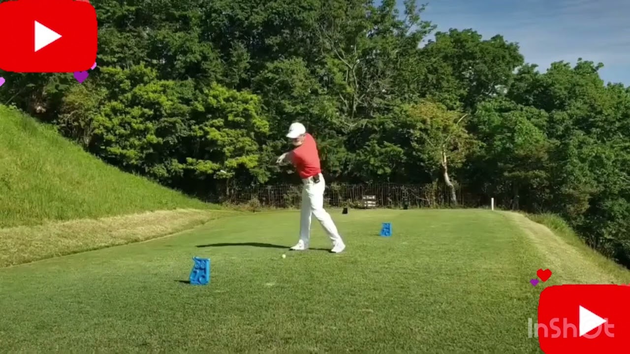 ゴルフ編⛳️🏌️‍♂️新城カントリー倶楽部首切りショット1Wドライバー　タイガーウッズtiger woodsローリーマキロイRory McIlroyの様にフィニッシュ後クラブクルクルストンのTWNK