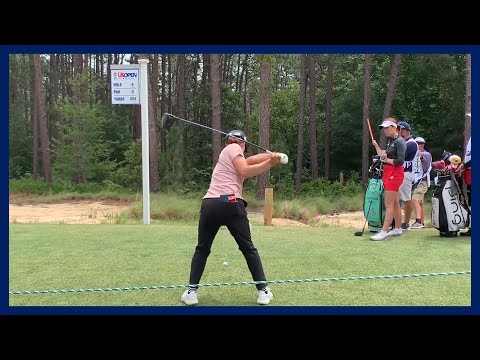 パワーヒッター「渋野日向子」ファンタスティックスイングモーション,Hinako Shibuno Pre Shot Routine & Power Swing Sequence 2023