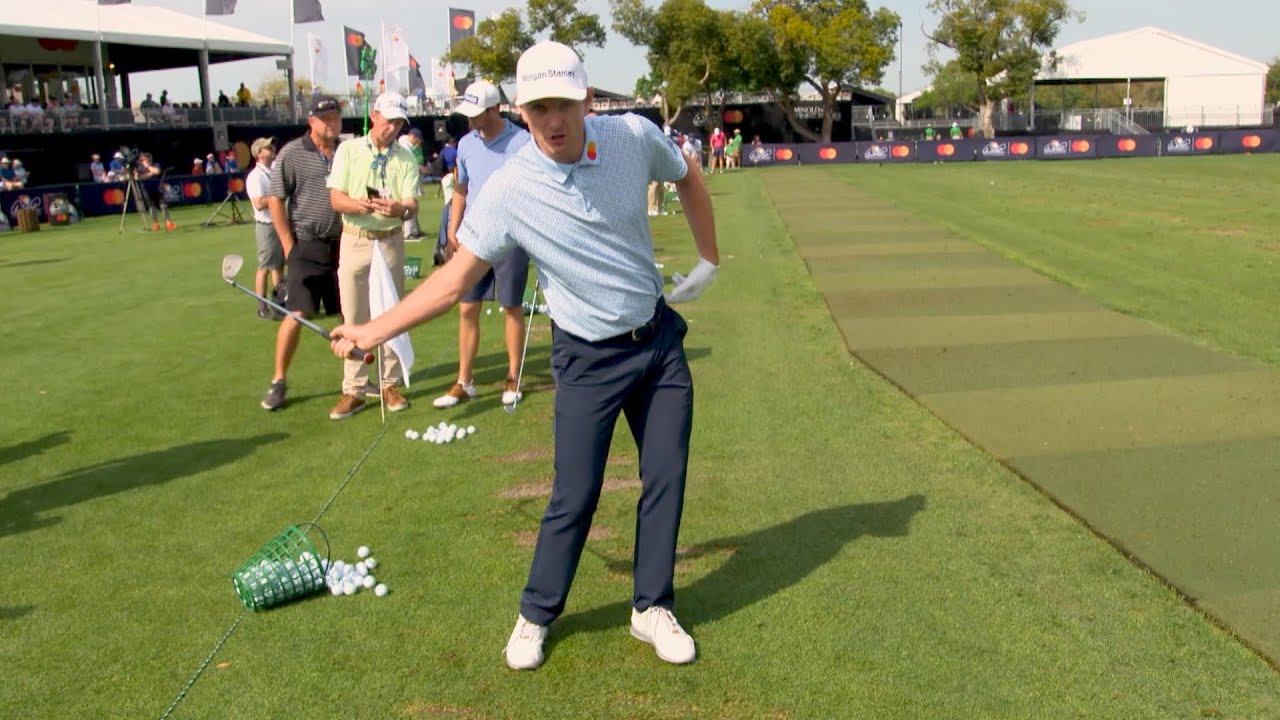 Justin Rose’s "incremental drill" to warm up on range