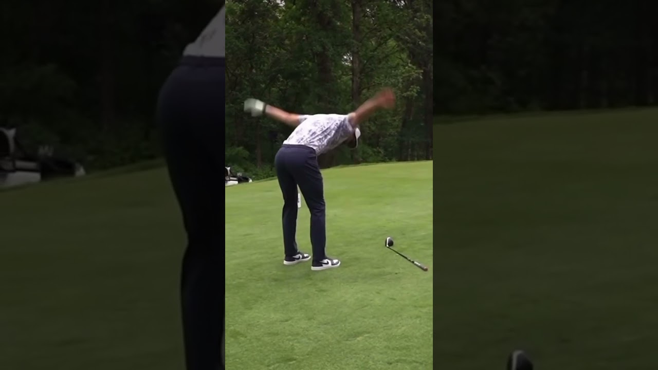 Michael Phelps Backslap golf #michaelphelps #youtubeshorts #golf