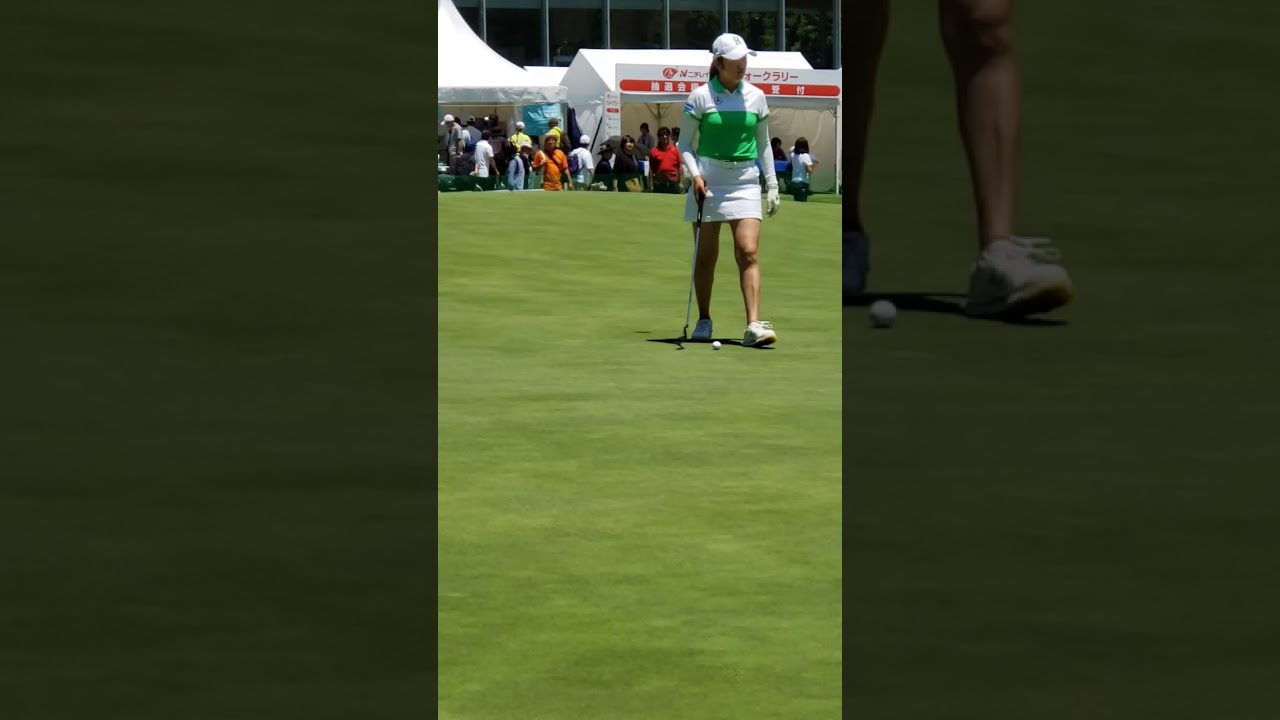 #稲見萌寧  ハーフターン練習中 #みちょぱ  みたいなメイクで暑い中頑張った