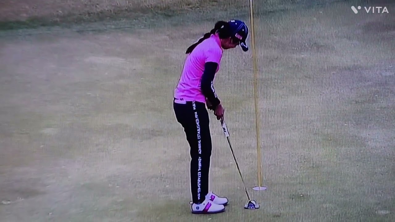 堀 琴音プロ💕惜しいパットに天を仰いで悔しがる姿がとにかく可愛い❤️