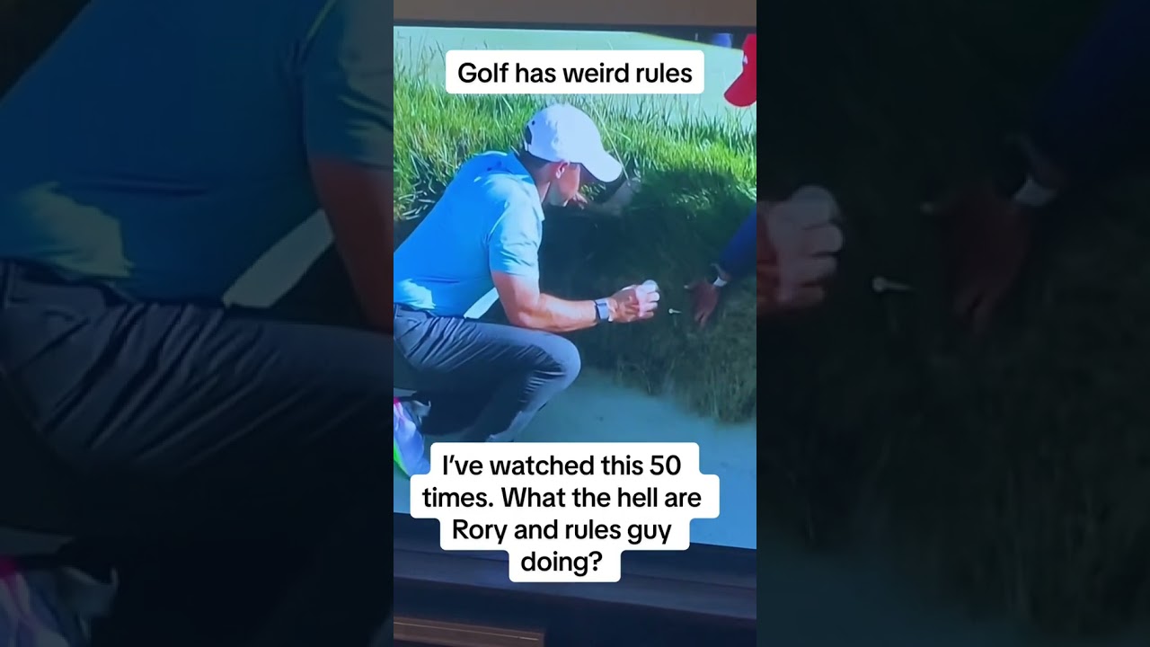 What is this US Open official doing AFTER Rory McIlroy pulls his ball out of a hole? #usopen #rory