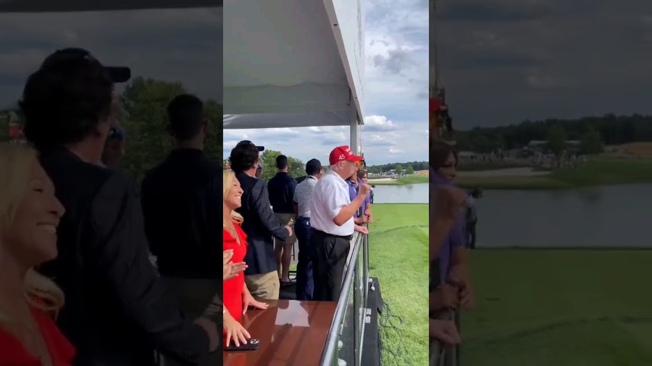 Let's go brandon at US Open when Trump arrives