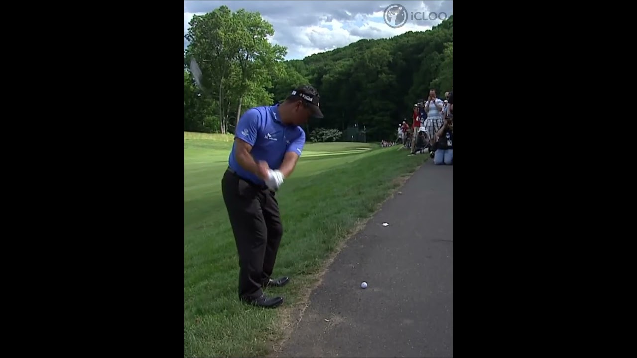 路上で完璧なアイアンショット❕　（チャンネル登録すると素晴らしい映像がもっと早くみられます。）