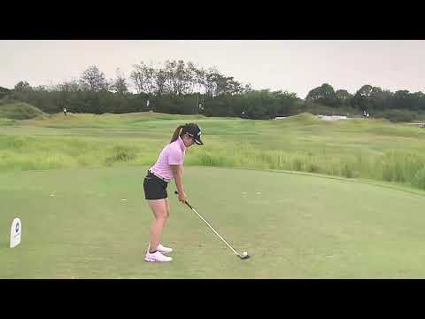 西村優菜　ゴルフ スイング スローモーション