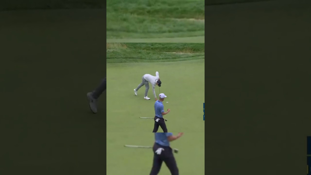 Matt Fitzpatric's winning shot at the 2022 US Open! Thrilling ending #golfhighlights