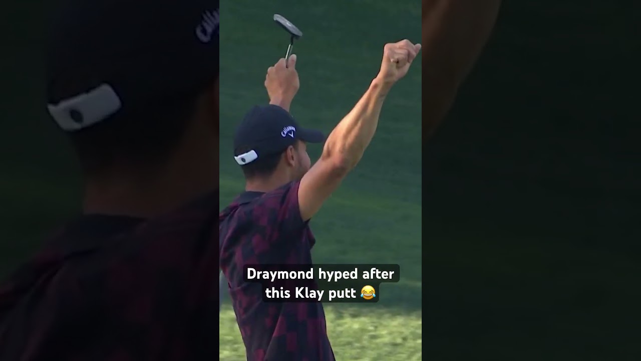 Draymond celebrating Klay's putt is comedy 😂 #CapitalOnesTheMatch