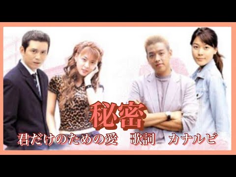 秘密OST《君だけのための愛》歌詞　カナルビ　キム・ハヌル／Secret The love only for you Shin Seung Hoon kim Haneul ／너만을위한사랑 신승훈