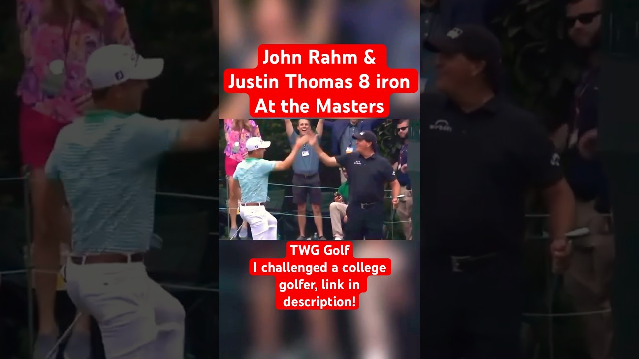 John Rahm and Justin Thomas 8 irons on 🔥. I challeged a college golfer, link in description!