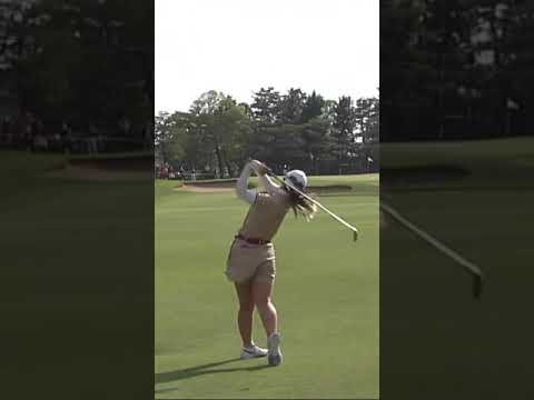 【吉田優利 強いアゲンストの中178ヤードをユーティリティーで2オン】ゴルフ　スイング　ゴルフスイング　初心者　スロー　ドライバー　女子プロ　MCS　2023.06 #shorts