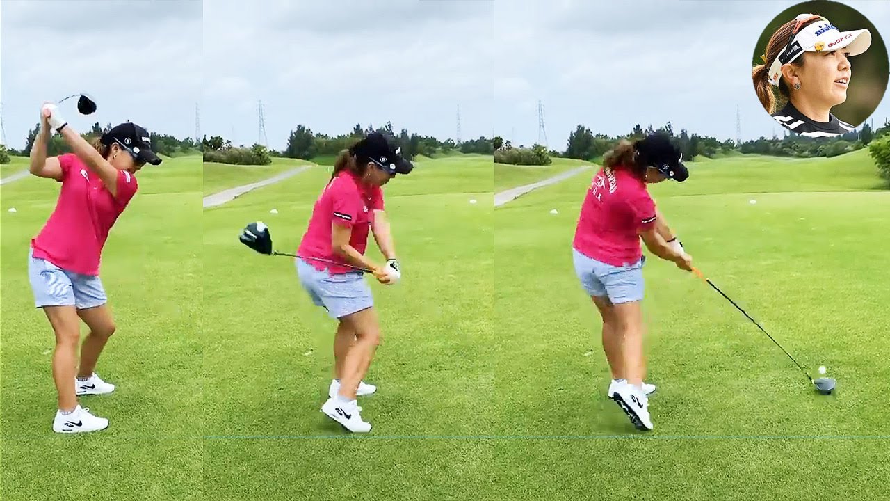 Mika Miyazato 宮里美香 プロゴルファー DRIVER SHOT SLOW MOTION !!!