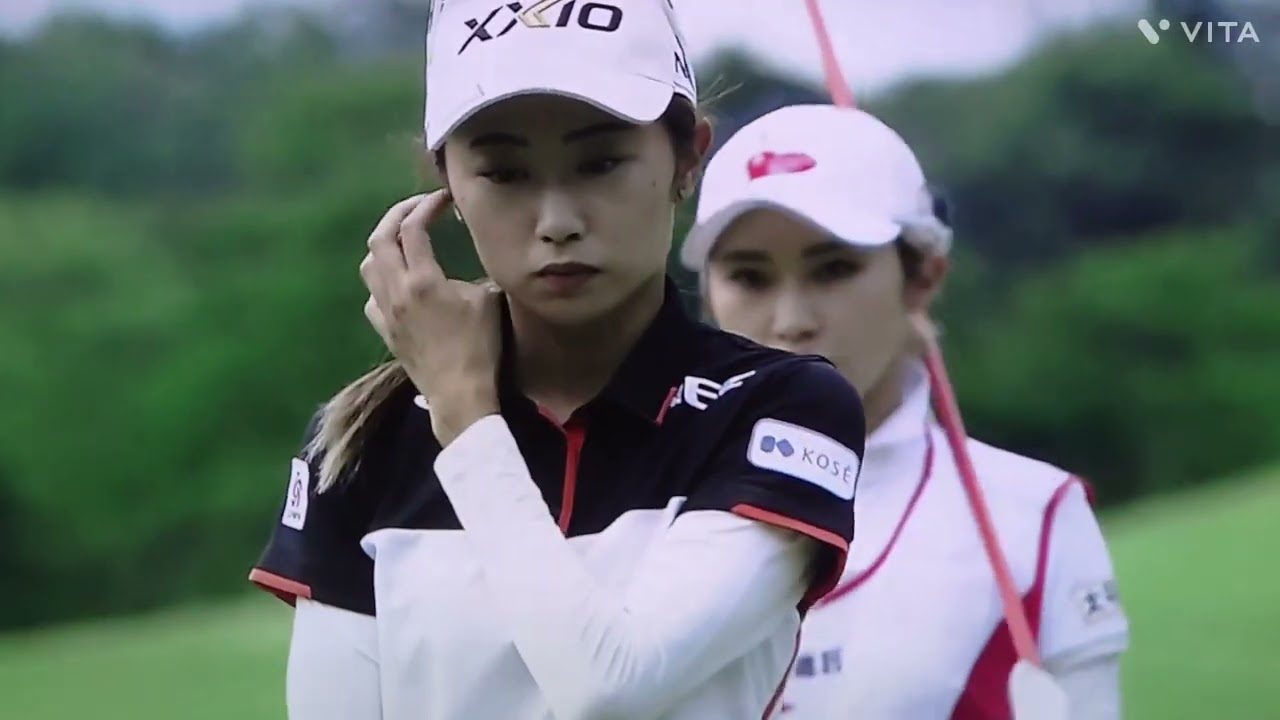 安田 祐香プロ💕今日はパターが調子良い🎵65でまわり13位タイにジャンプアップ👍