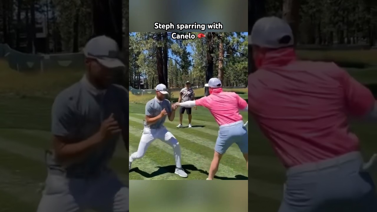 Throwback to Steph Curry trying to spar with Canelo Alvarez 😂
