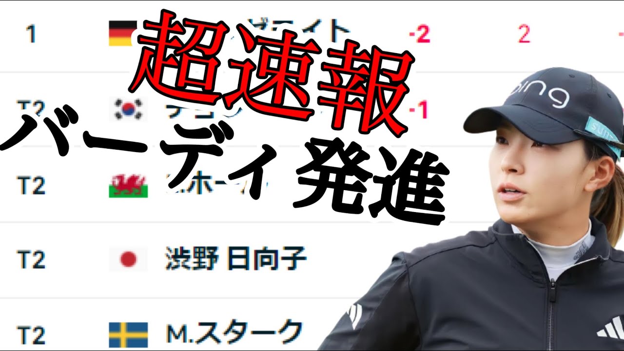 【超速報】渋野日向子スコットランド女子オープンバーディスタートで2位
