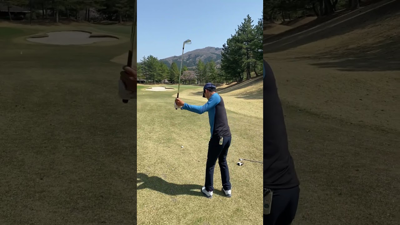 「ラウンド」セカンドショット、ルーティンから🙋‍♂️ #golf #golfswing #ゴルフスイング #レフティー #ミケルソン