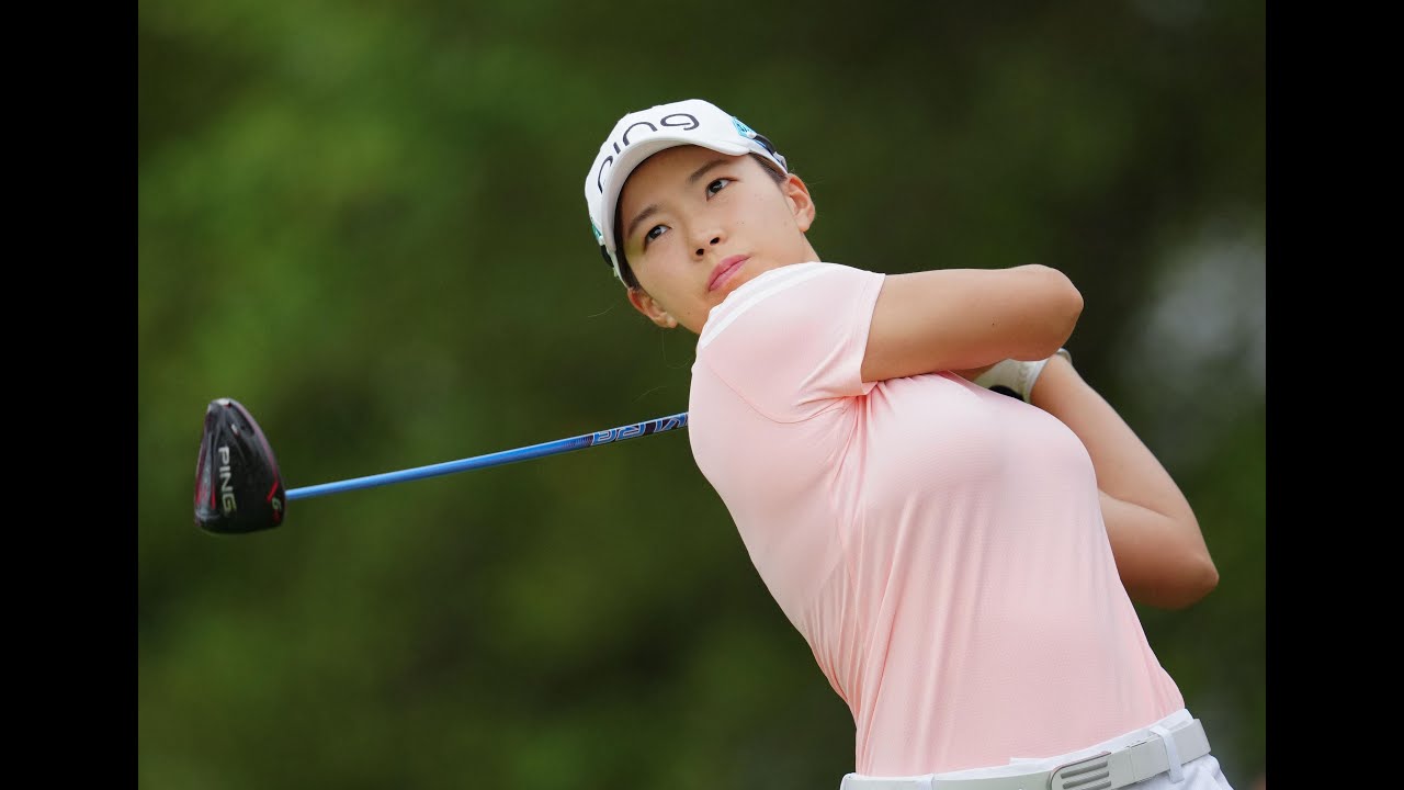 パワーヒッター「渋野日向子」のパワフルなスイングモーション＆スローモーション,Power Hitter "Hinako Shibuno" Powerful Swing motion 2022-2023