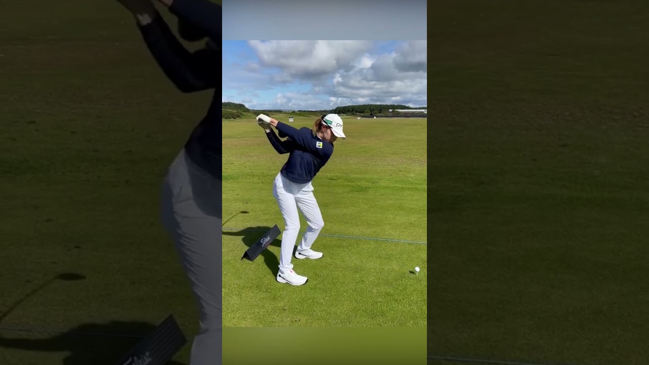 パワーヒッター「渋野日向子」のパワフルなスイングモーション,Power Hitter "Hinako Shibuno" Powerful Swing motion 2023