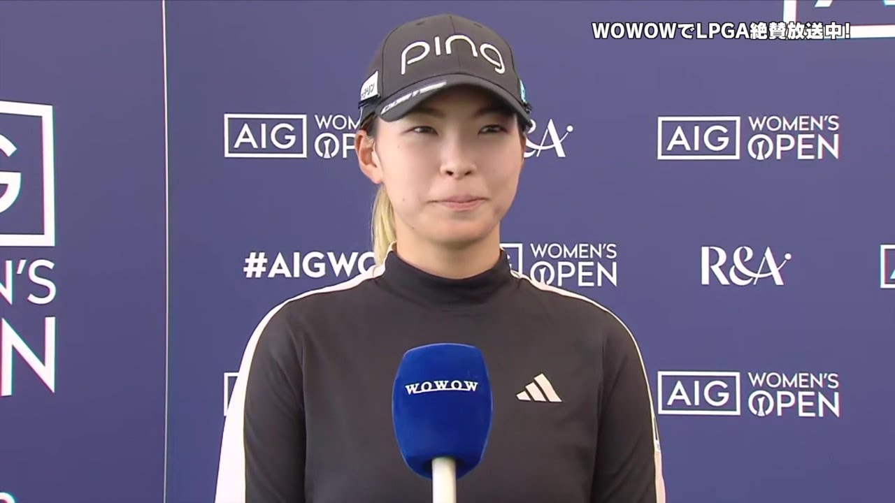 渋野日向子 第1日終了後インタビュー／メジャー 全英AIG女子オープン【WOWOW】