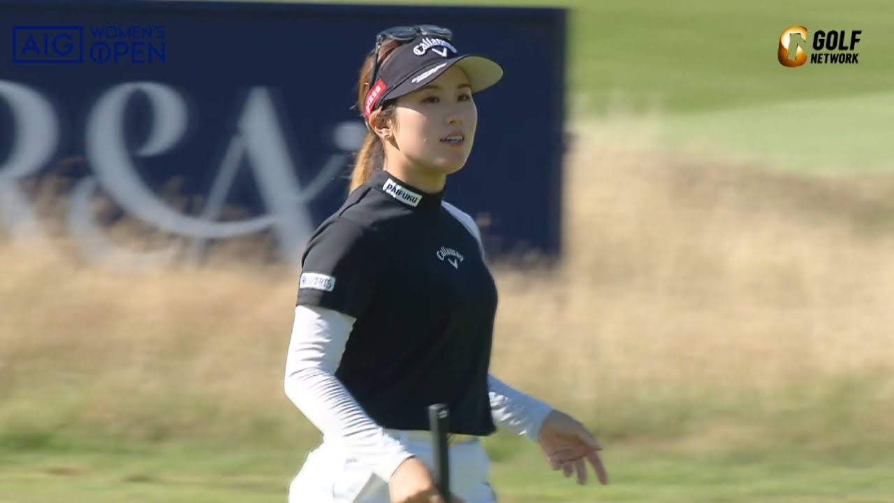 【全英女子23】西村優菜は19位発進　キャディと笑顔でハイタッチも