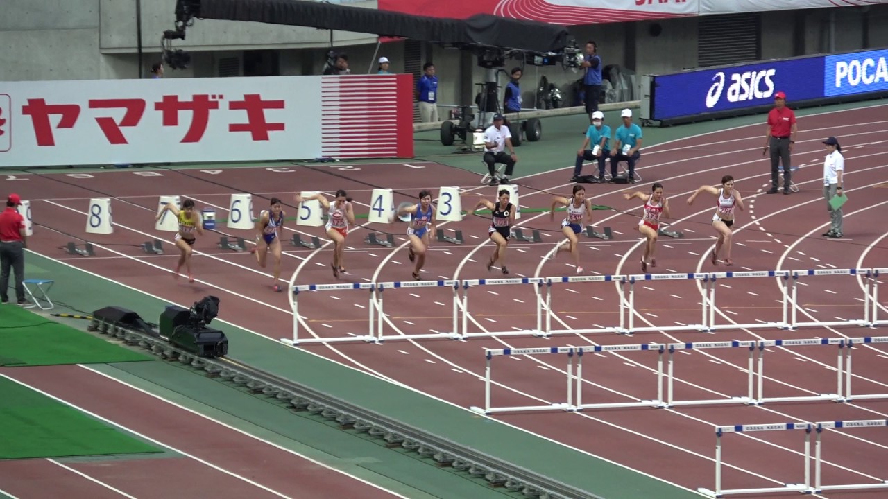 2017JPN champ Women100mH semi-final heat1 Ayako KIMURA13.06(+0.4) Mako FUKUBE13.37 木村文子福部真子野村有香