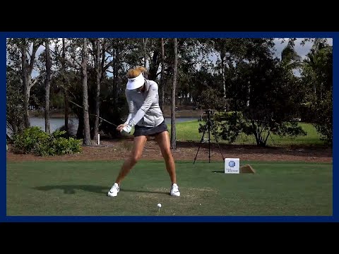 Beauty Long Hitter _Michelle Wie_ Powerful swing motion & Slow motion,美女長打者「Michelle Wie」長打スイングモーション