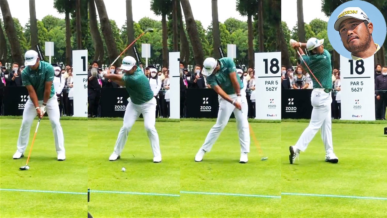 松山英樹 Hideki Matsuyama プロゴルファー DRIVER SHOT SLOW MOTION !!!
