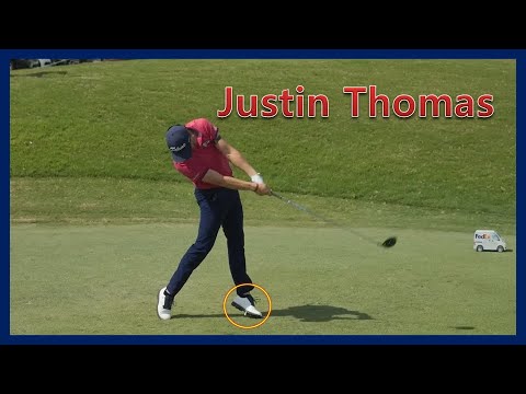Long Hitter Justin Thomas Powerful Swing Motion & Slow Motion, 長打者「ジャスティン・トーマス」のパワフルなスイングモーション