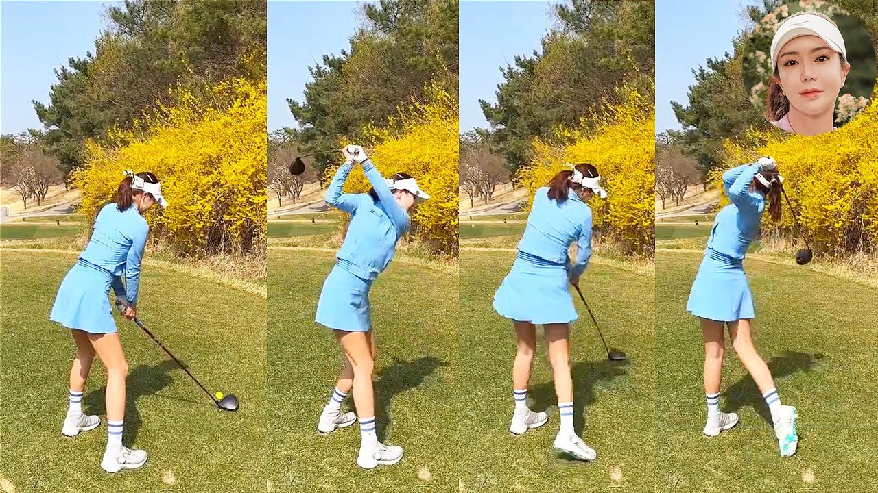 Shin Ae Ahn アン・シネ プロゴルファー DRIVER SHOT SLOW MOTION !!!