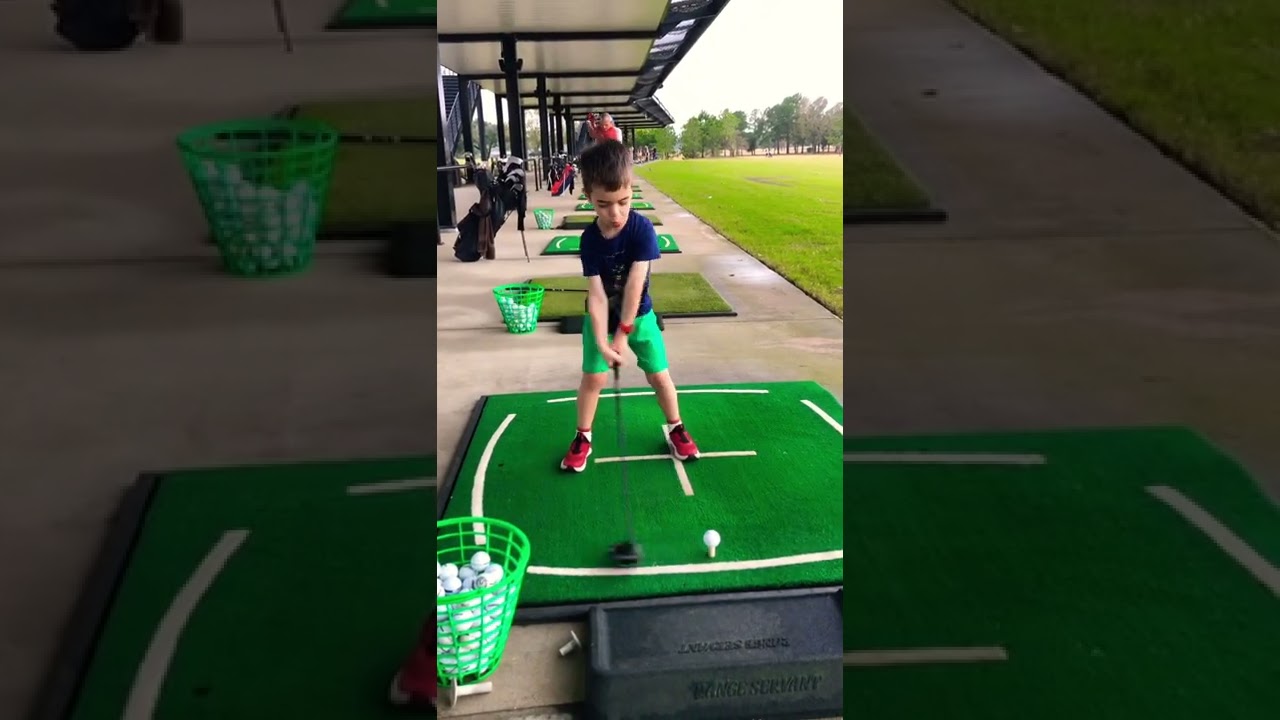 5-year old golfer on his path to outdrive Bryson DeChambeau 😁⛳️🏌🏻#shorts
