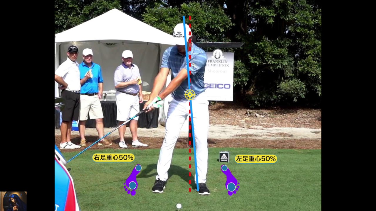 ブライソン デシャンボー、スイング軸の変化による重心配分