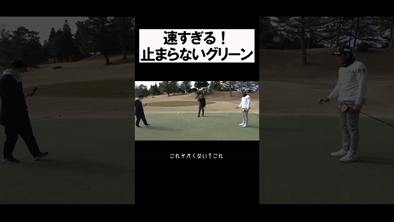 止まらない激速グリーン #shorts  #golf #矢野東 #男子プロ #ゴルフ #パター #グリーン #大西ライオン #井上莉花