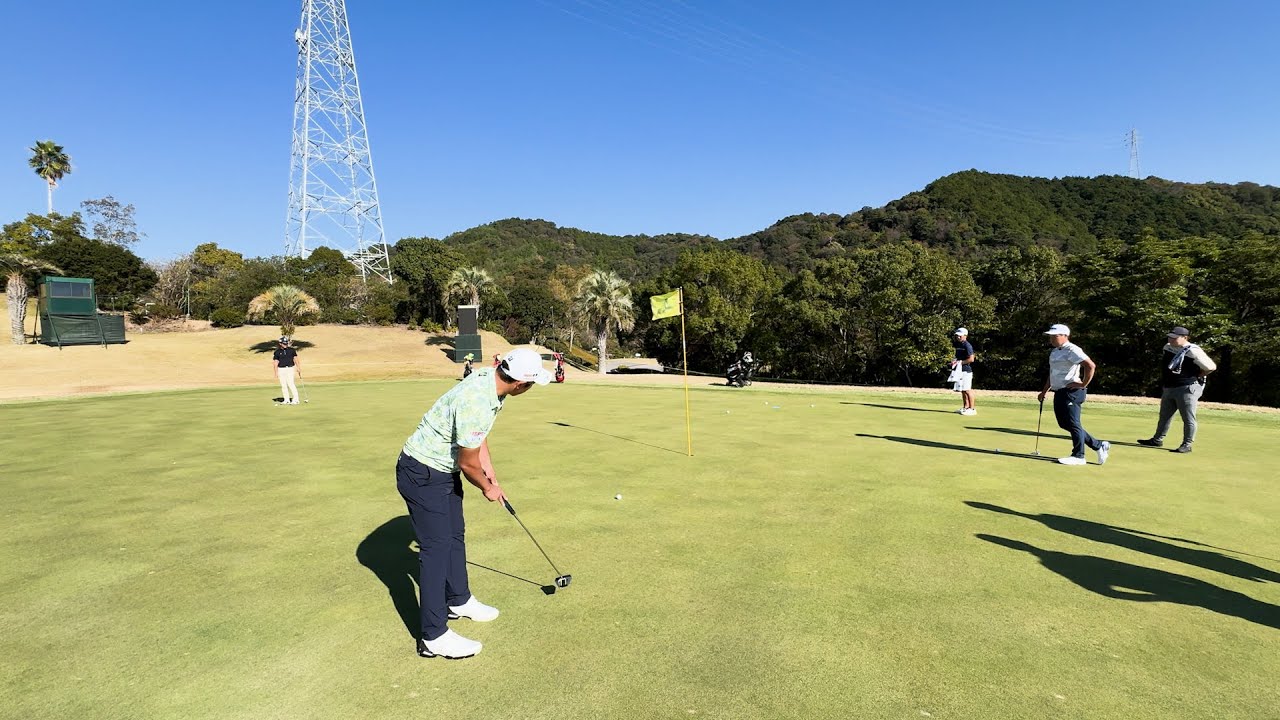 『練習ラウンドの1Hショット動画』とりあえず練ラン中の風景を撮影しました