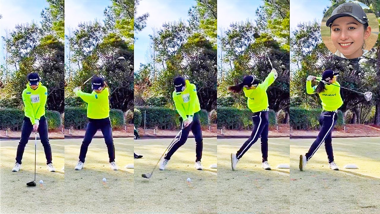 Aya Ezawa 江澤亜弥 プロゴルファー DRIVER SHOT SLOW MOTION !!!