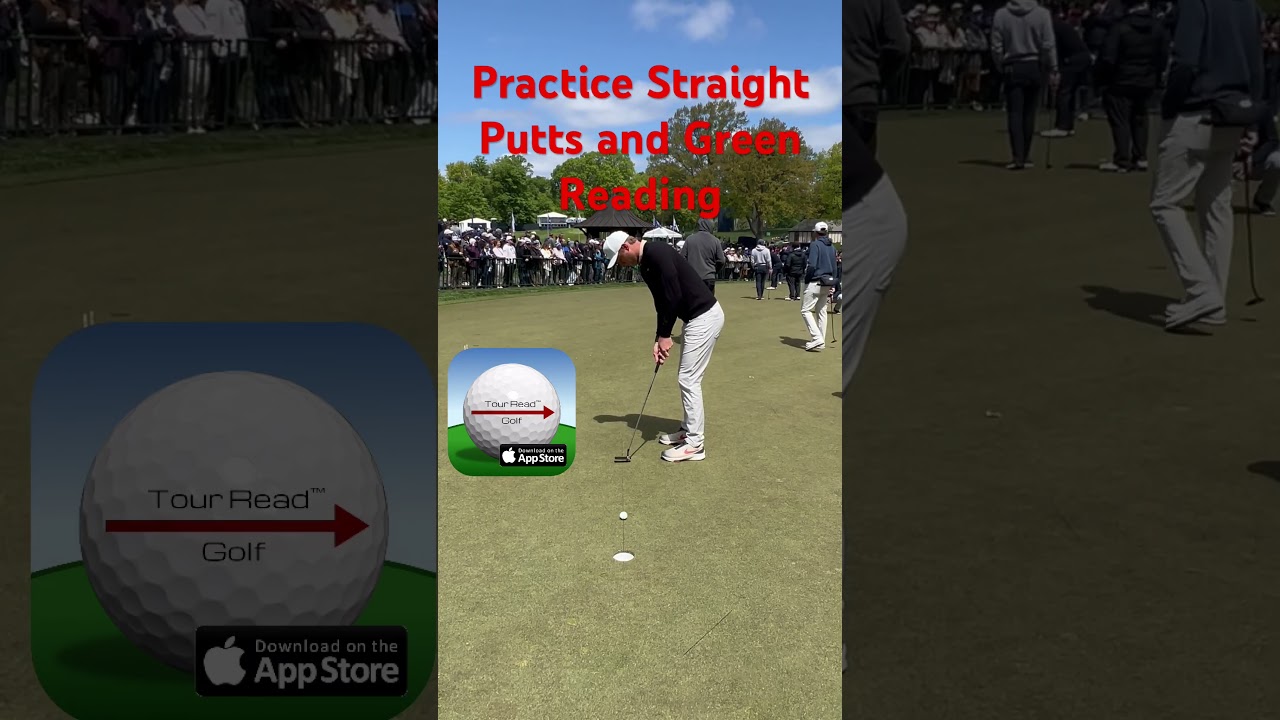 Make more putts by practicing straight putts and using the Tour Read System #golf #putting #pgatour