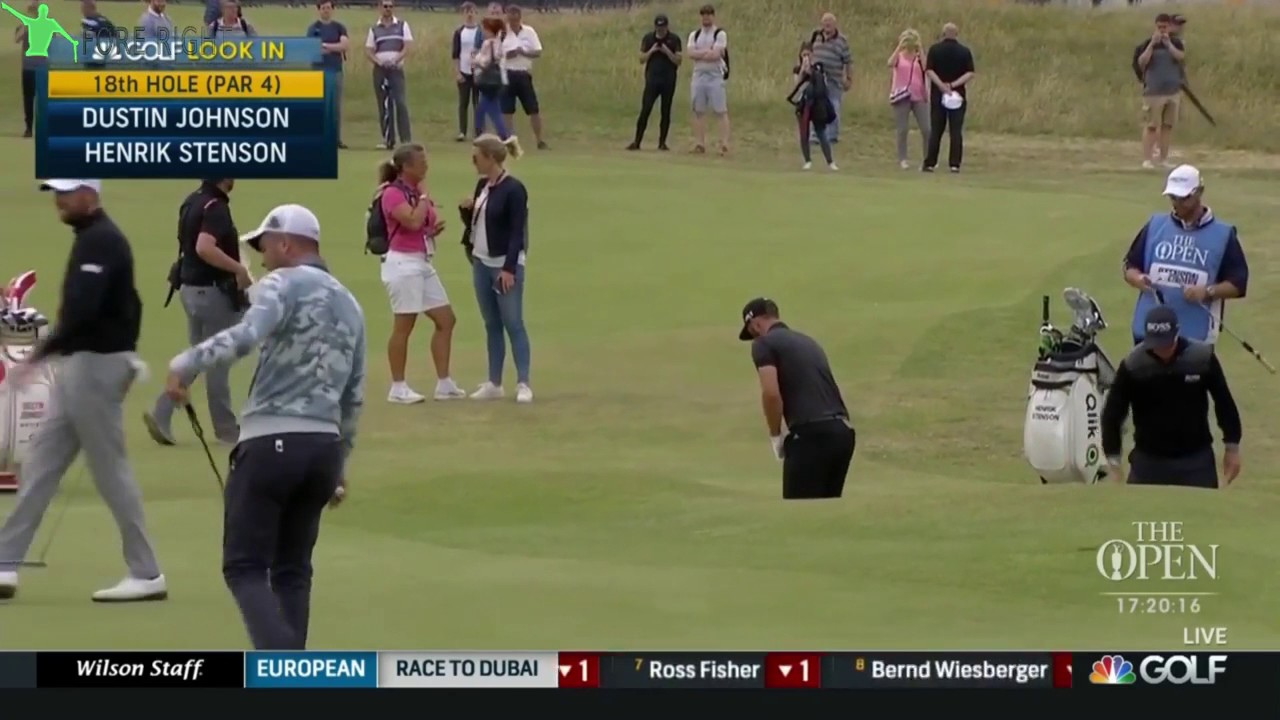 Henrik Stenson & Dustin Johnson (18th practice) ~ 2017 Open Championship
