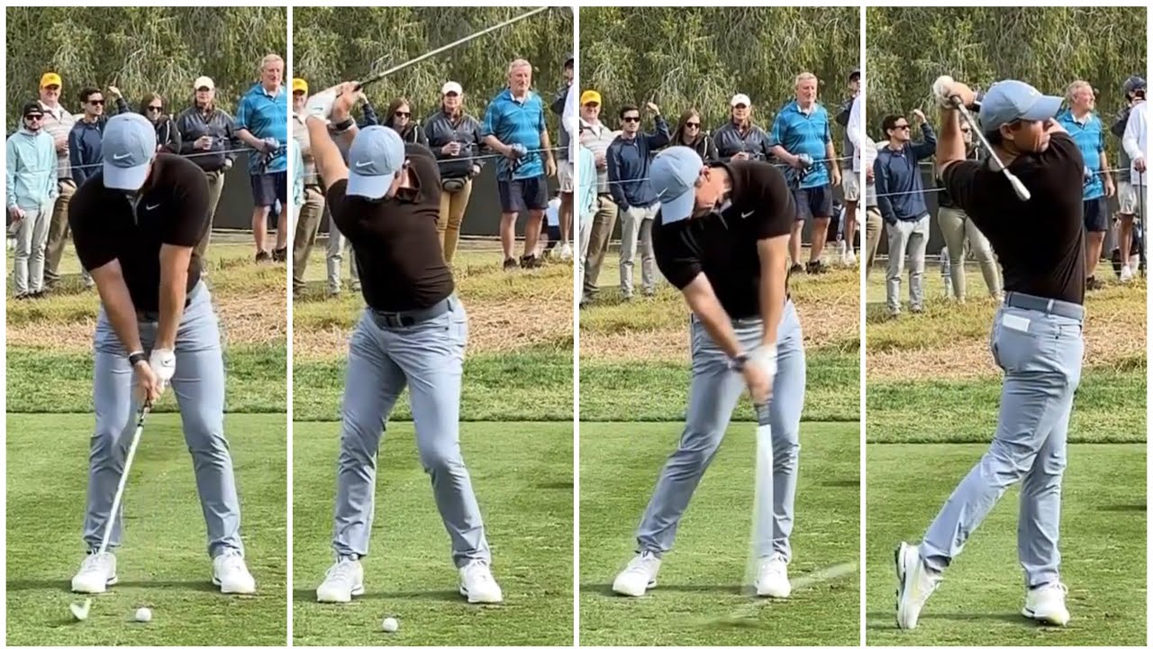 Rory Mcilroy Iron Swing Sequence and Slowmotion 2023 Genesis Invitational