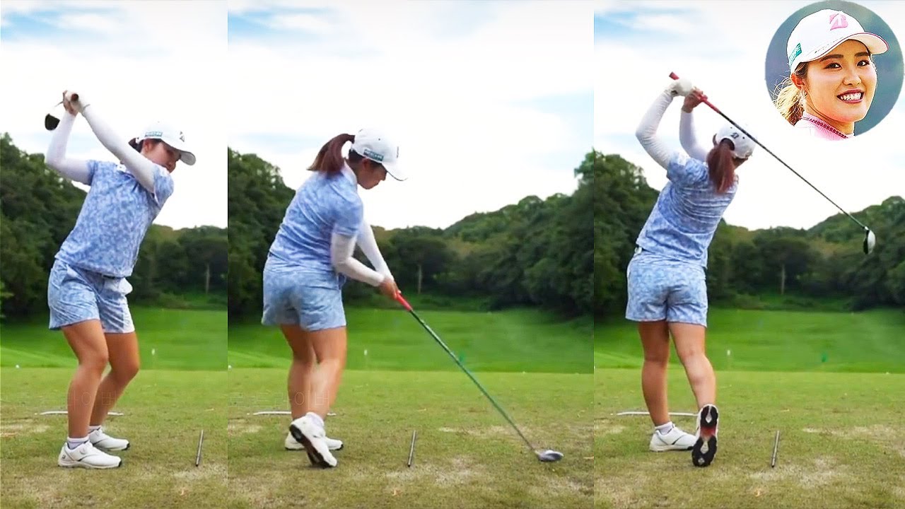 古江彩佳 Ayaka Furue プロゴルファー DRIVER SHOT SLOW MOTION !!!