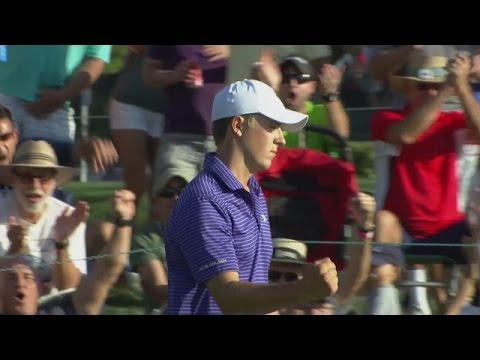 Jordan Spieth flashes his short game skills on No. 15 at Valspar